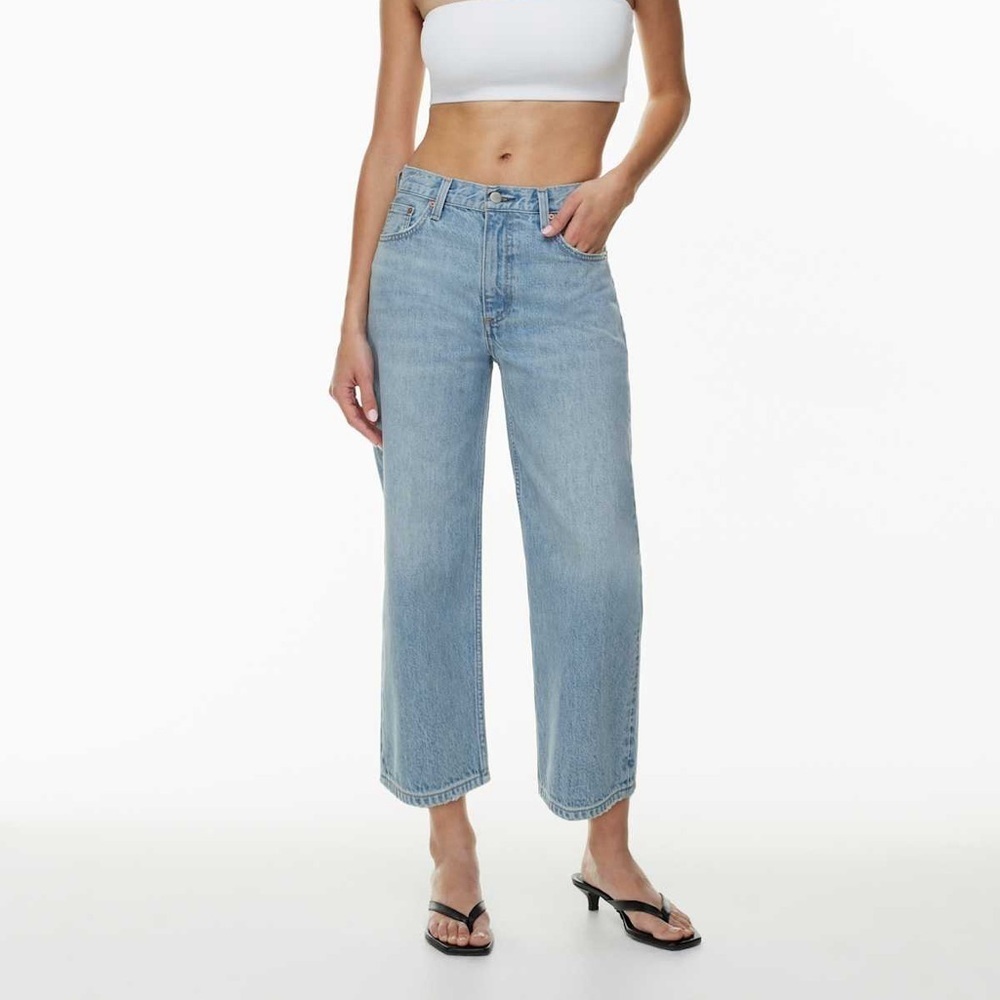Denim Forum The 90s Iggy Lo Rise Cropped 100% Cotton 7 Yrs Bleu Taboo Jeans 32